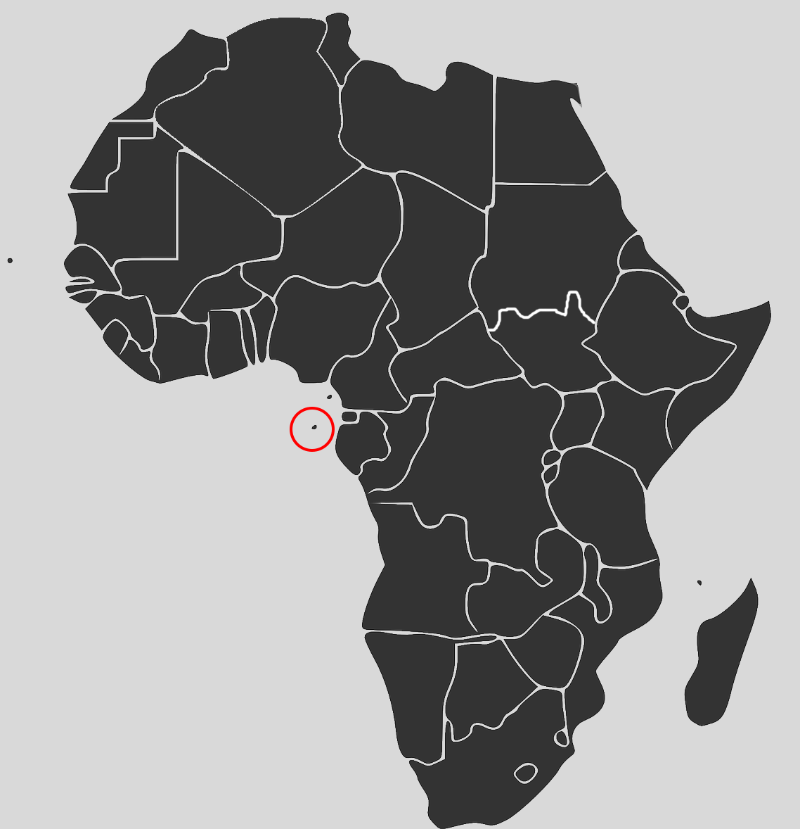 Africa Map - São Tomé and Príncipe