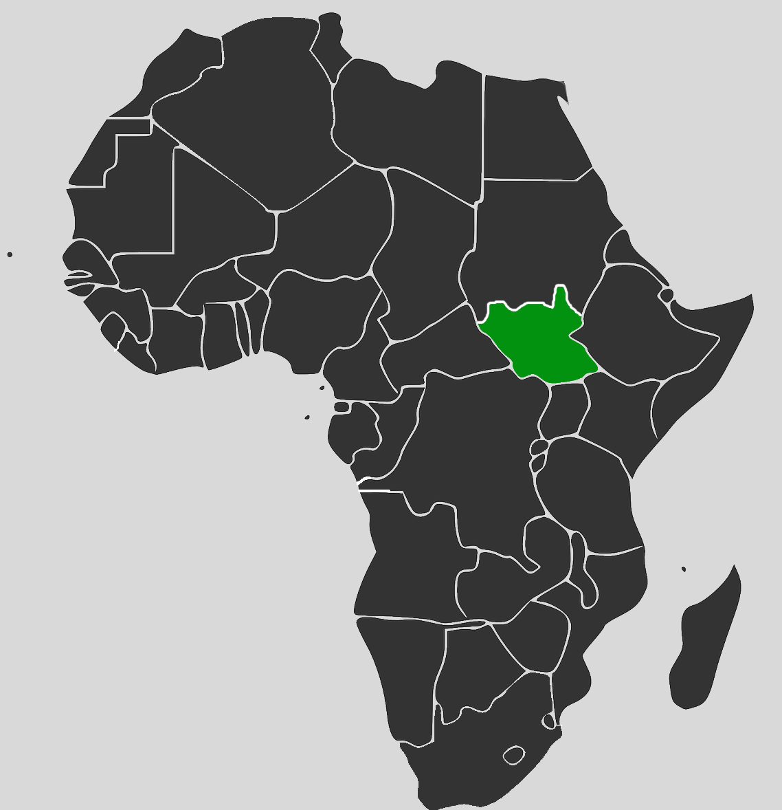 Africa Map - South Sudan