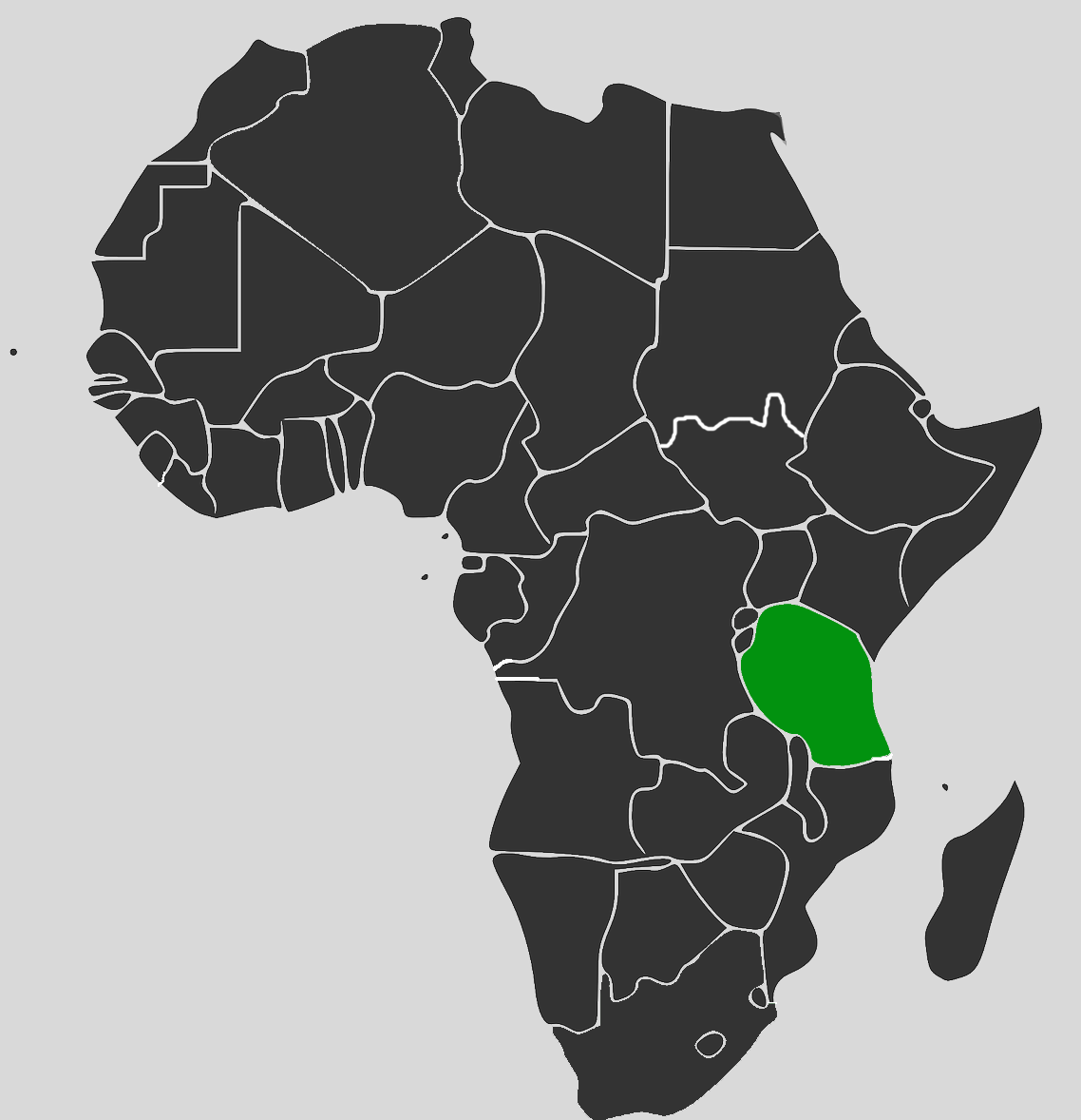 Africa Map - Tanzania