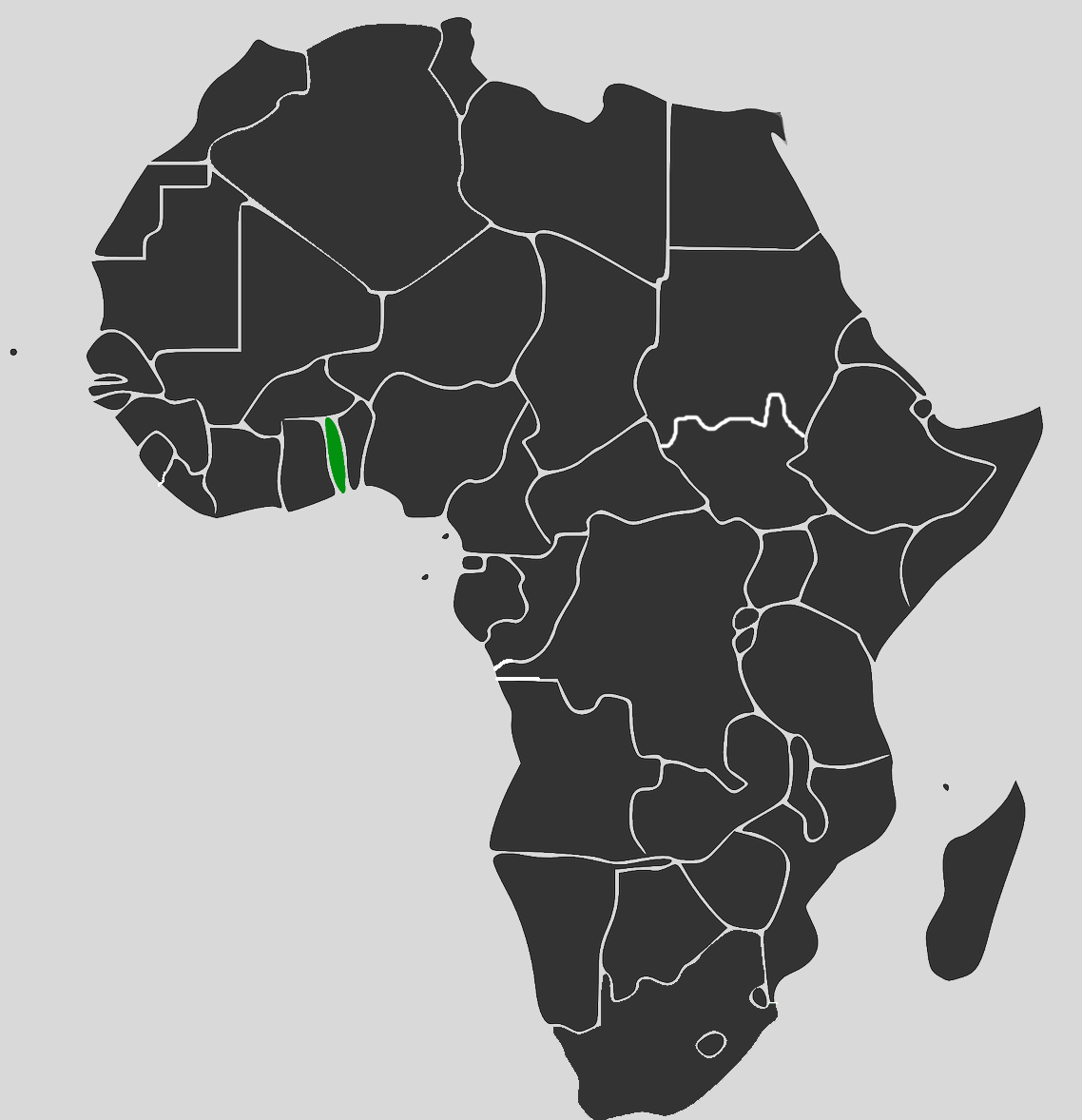 Africa Map Togo