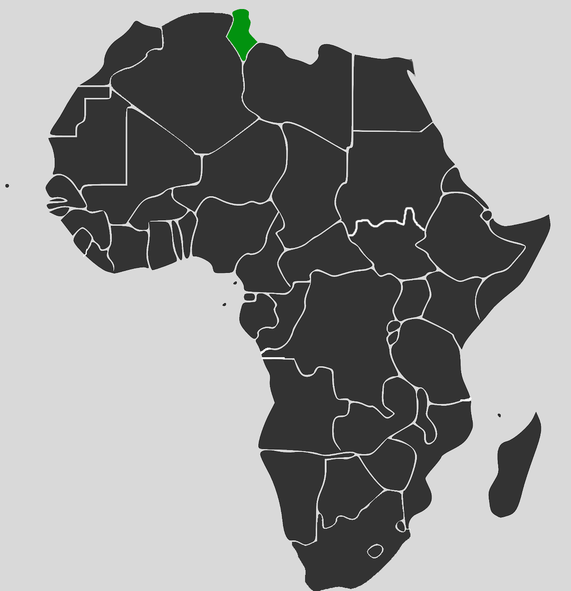 Africa Map - Tunisia