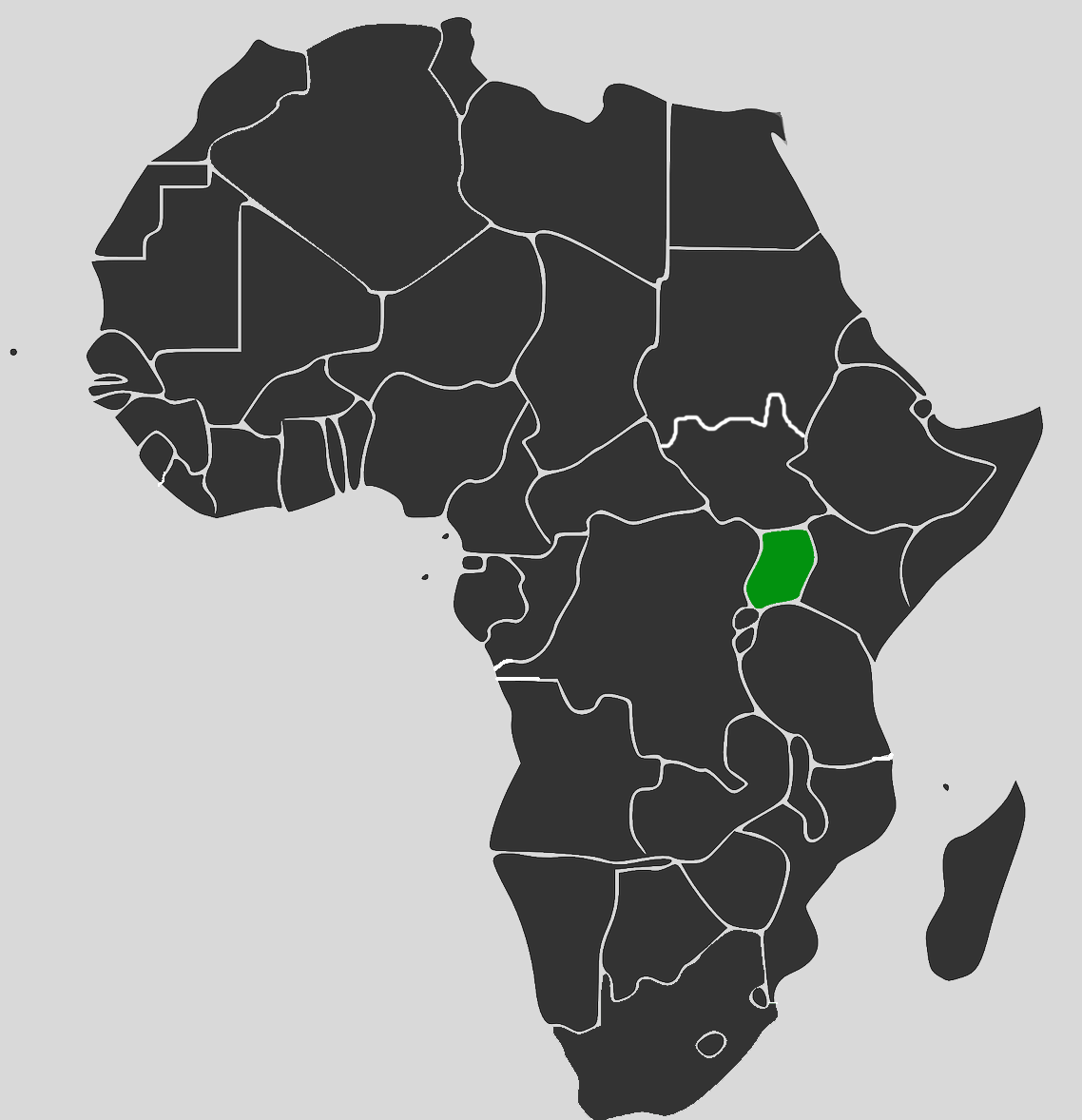 Africa Map - Uganda